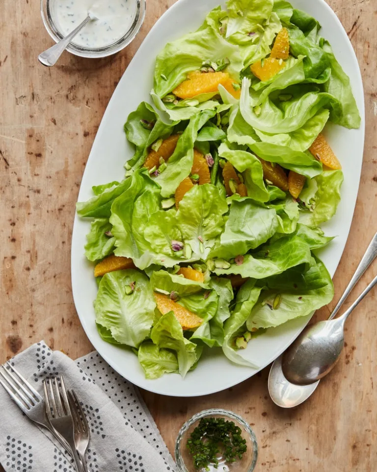 Butter Lettuce and Orange Salad with Toasted Pistachios