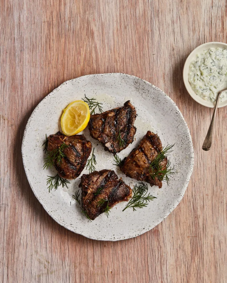 Grilled Lamb Chops with Tzatziki