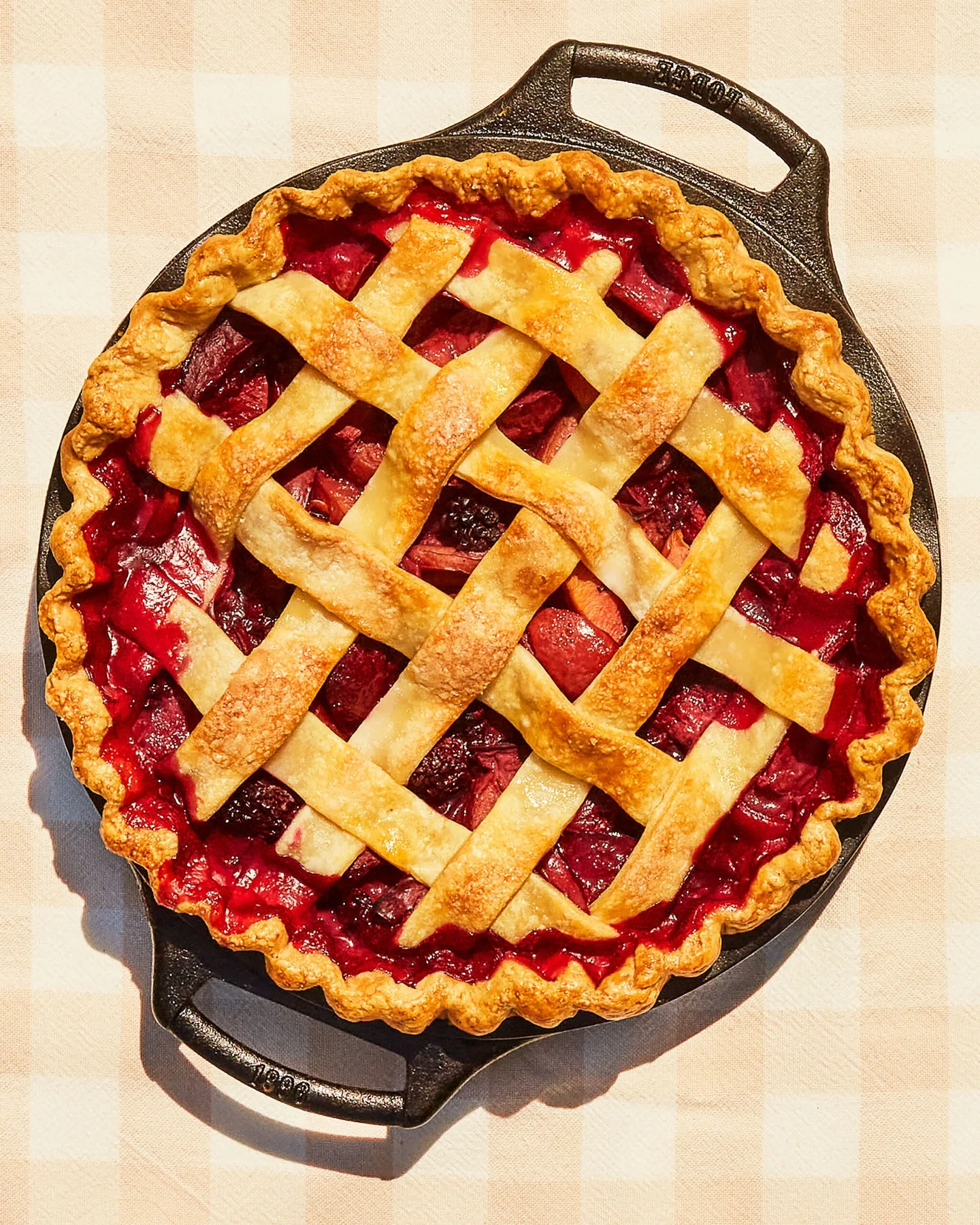 , Plum-Blackberry Pie