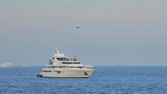 Drone delivers bottle of vintage Champagne worth £360 to superyacht