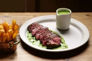 Perfect Pairing: Onglet steak with green peppercorn sauce