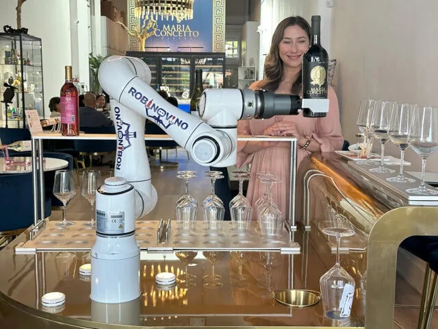 The World’s First Wine-Serving Robot at Maria Concetto Winery Tasting Salon