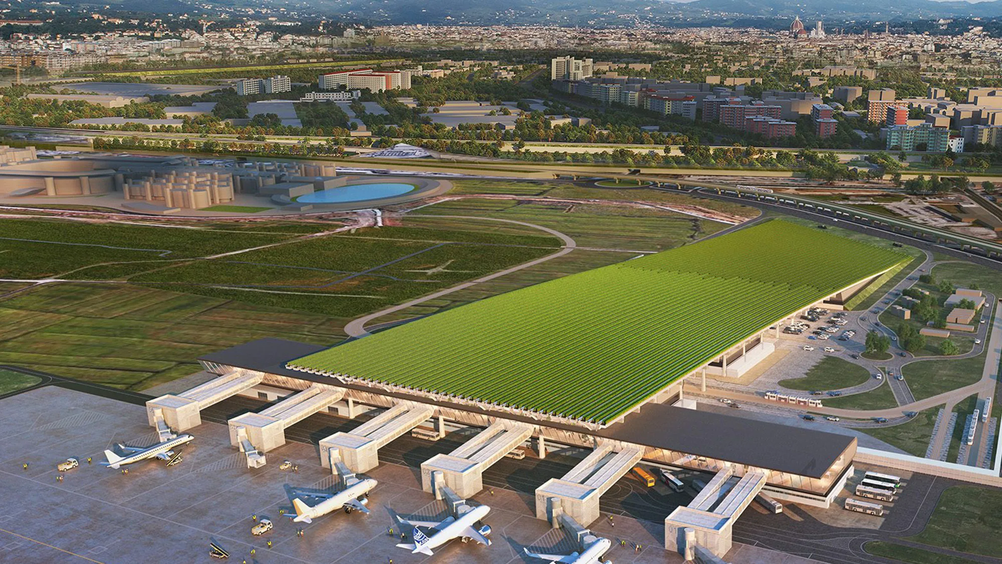 , Florence’s New Airport Terminal Will Have a 19-Acre Rooftop Vineyard