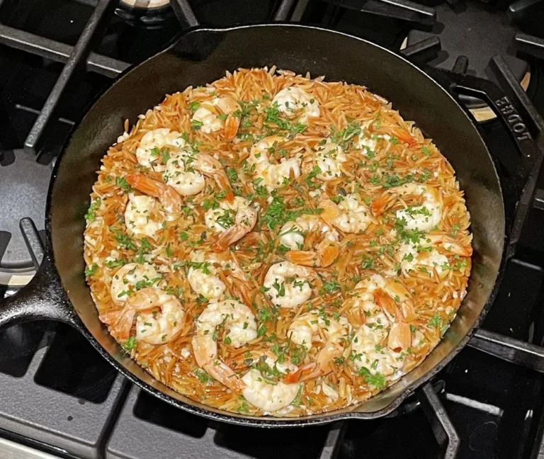 Garlicky Orzo and Shrimp Recipe