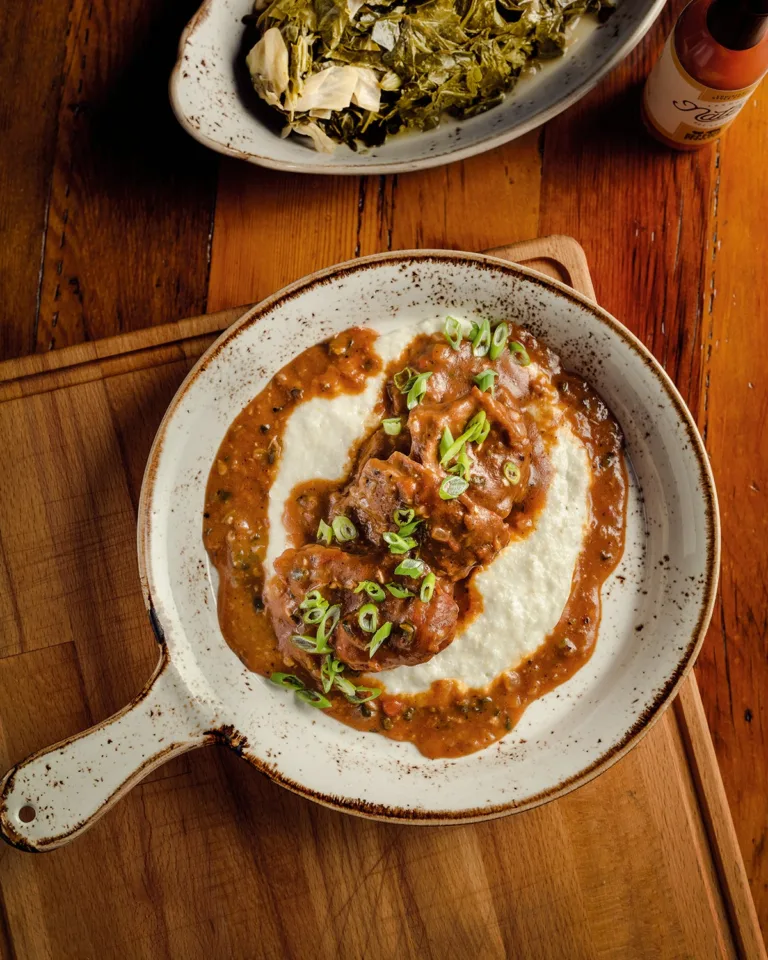 Rose Veal Grillades and Grits