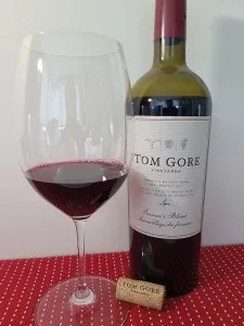 Enjoying BBQ Steak with Tom Gore Vineyards Farmer’s Blend WinePR SAMPLE 