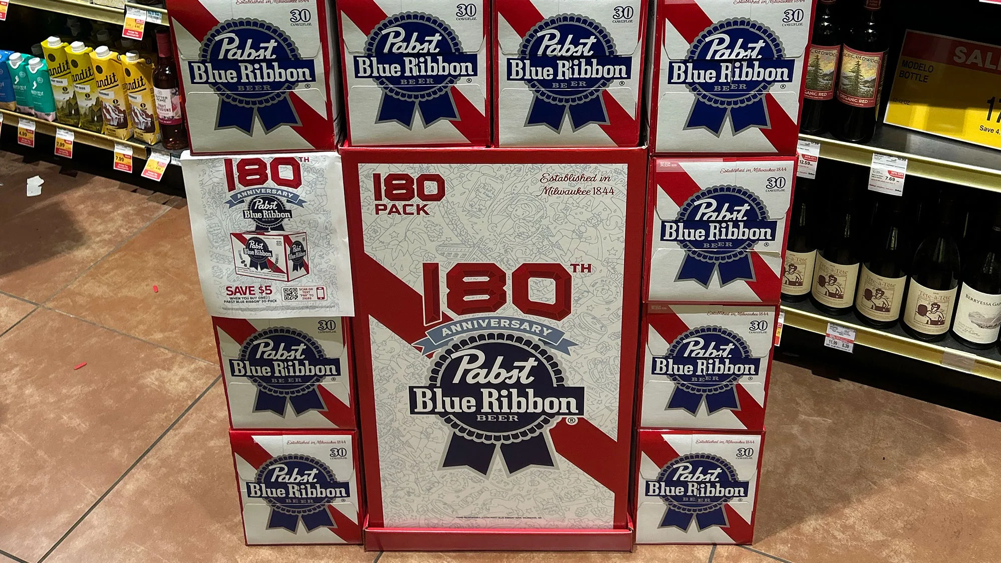 , Pabst Blue Ribbon Just Launched a Colossal 180-Pack of Beer