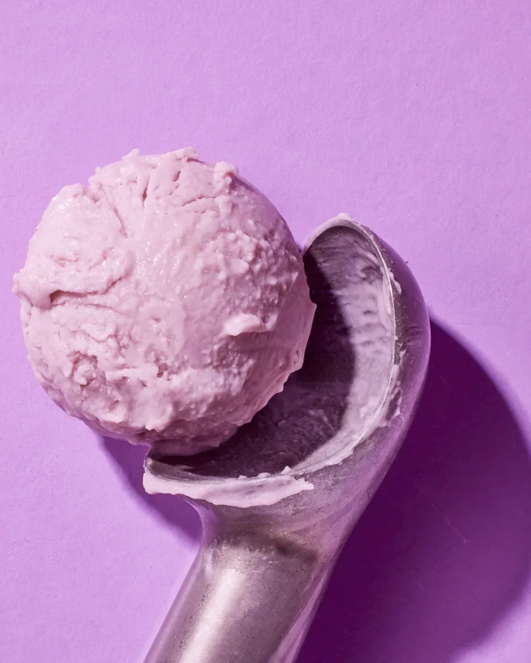 No-Churn Coconut-Taro Ice Cream