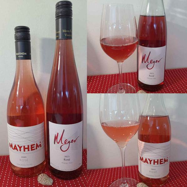 Meyer Family Vineyards and Mayhem Wines with Two Takes on Rose WinePR SAMPLE 