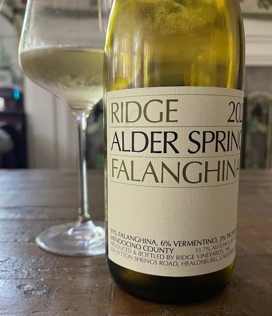 Wine of the Week: 2021 Ridge Vineyards Falanghina